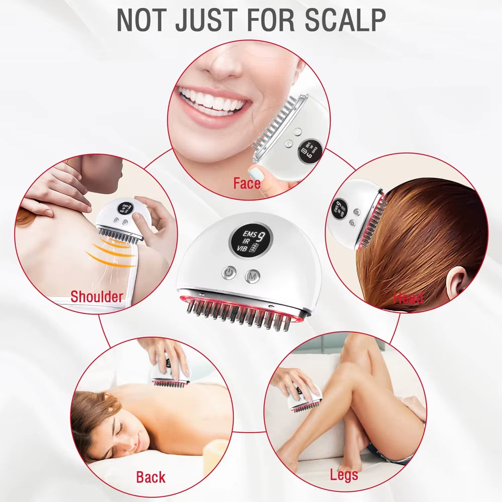 Microcurrent Face Massagers Electric Gua Sha Tools Face Lift Tightening Device Scalp Massager for Hair Growth Body Pain Relief