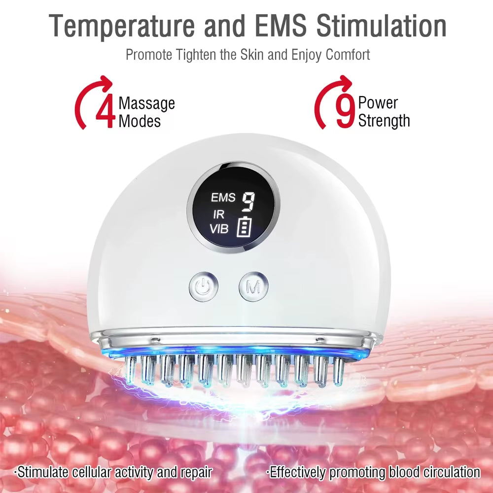 Microcurrent Face Massagers Electric Gua Sha Tools Face Lift Tightening Device Scalp Massager for Hair Growth Body Pain Relief